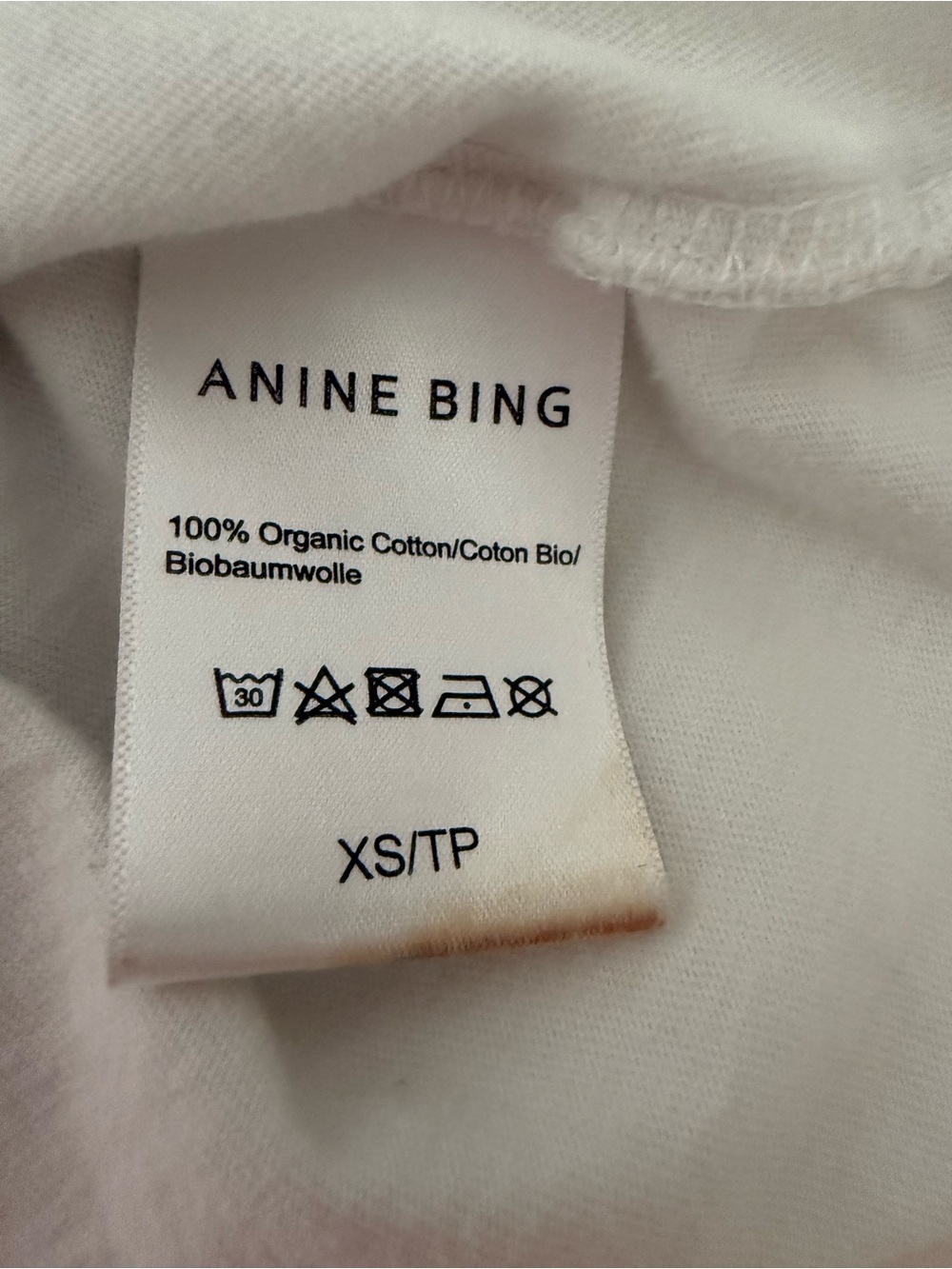 Anine Bing White Ida T-Shirt with Brigitte Bardot Size XS - Picture 8 of 8